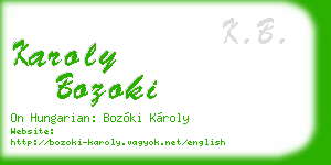 karoly bozoki business card