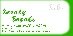 karoly bozoki business card